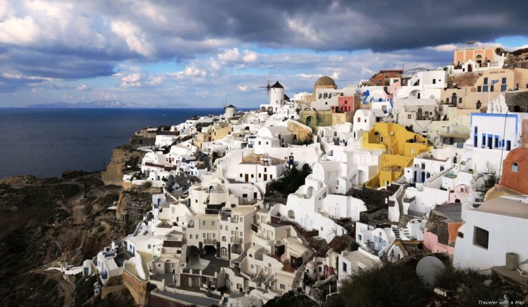 Santorini in the winter