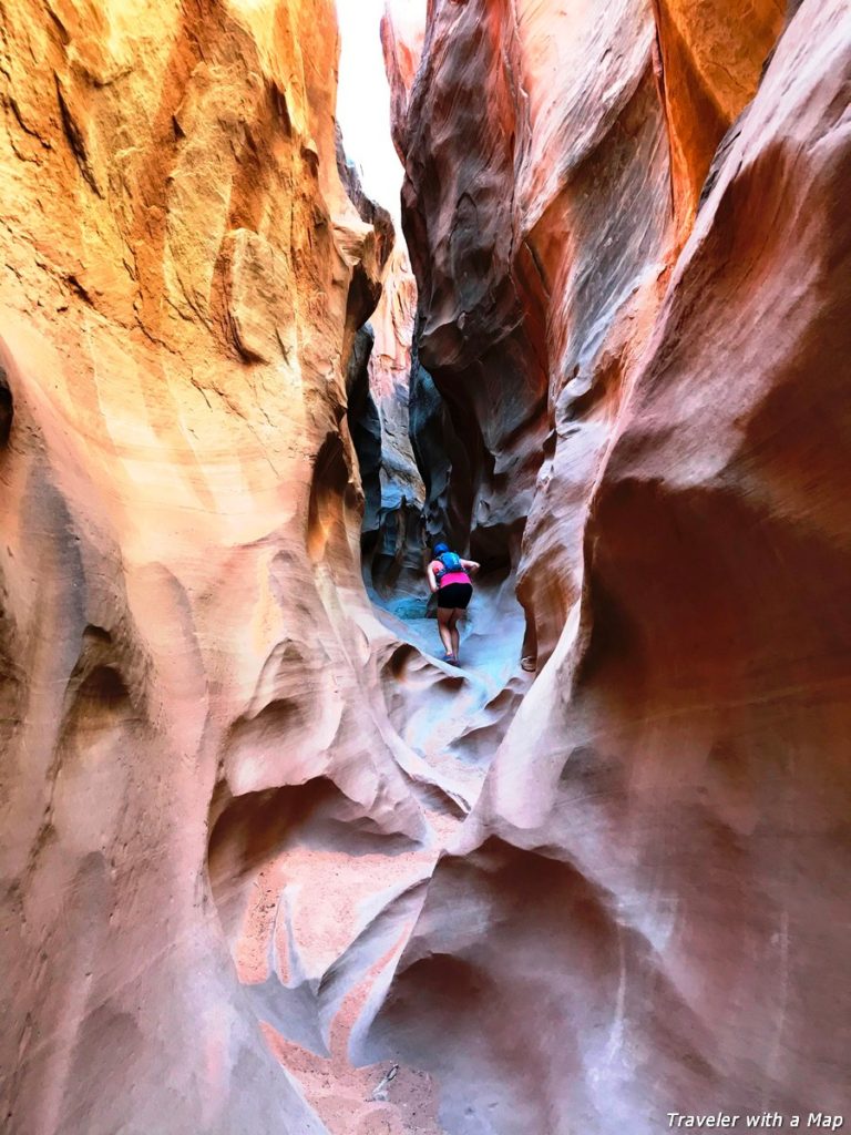 hiking slot canyons in Escalante National Monument, Peek-a-boo