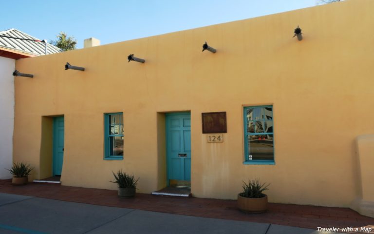 Beautiful adobe houses in Barrio Viejo, Tucson