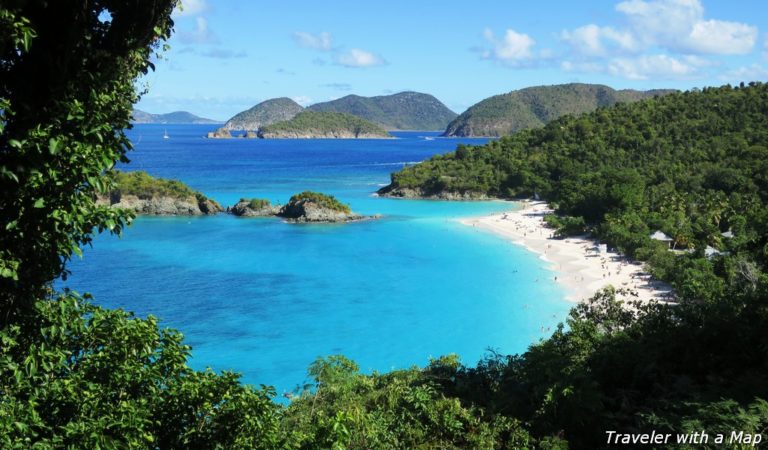 the most beautiful things to see on St. John in the US Virign Islands, Trunk Bay