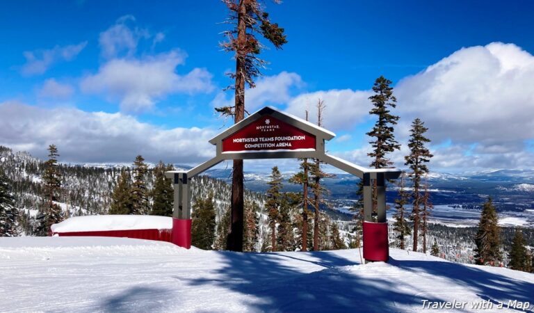 skiing great blue runs at Northstar Ski Resort